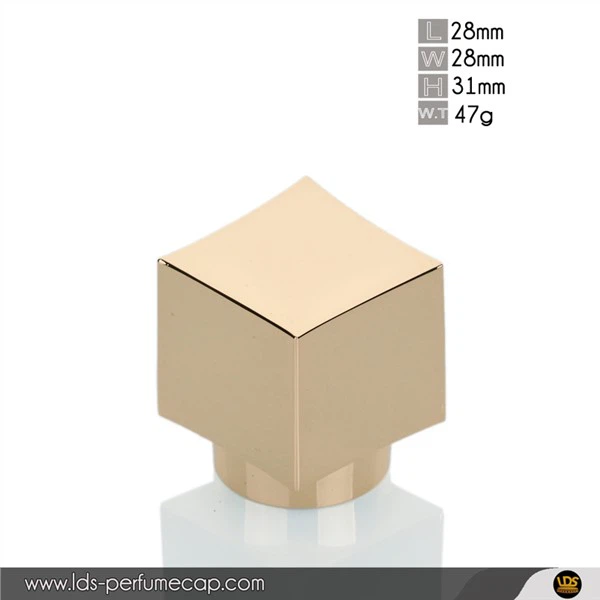 Kvadrātveida Zamak smaržu vāciņš